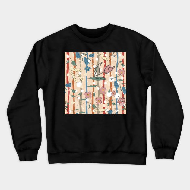 Floral Pattern Crewneck Sweatshirt by Countryside